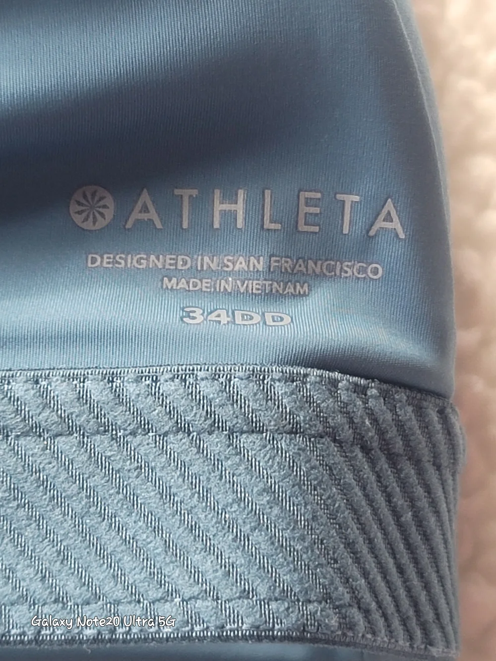 NWOT Athleta Premium High-Support Sports Bra - 34DD - Steel Teal Blue